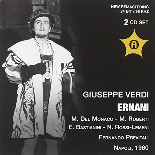 Black-and-white opera CD cover featuring a man in ornate costume and hat.