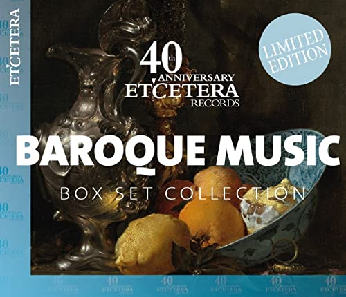 Baroque music box set cover featuring a still life painting with fruit.