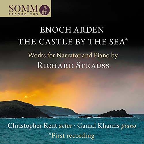 CD cover for Richard Strauss works with coastal landscape imagery.