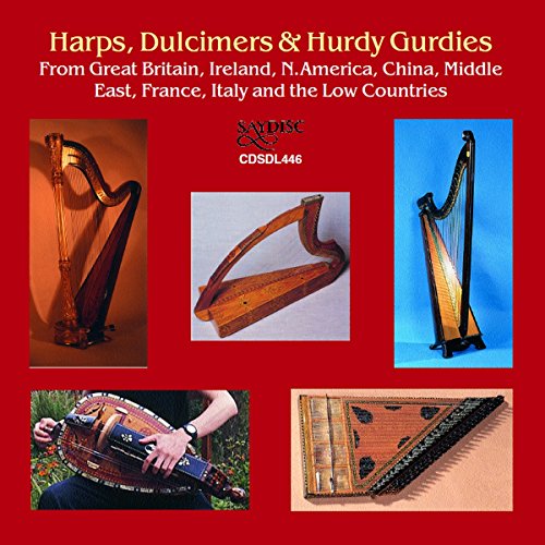 CD cover displaying images of harps, dulcimers, and a hurdy gurdy.