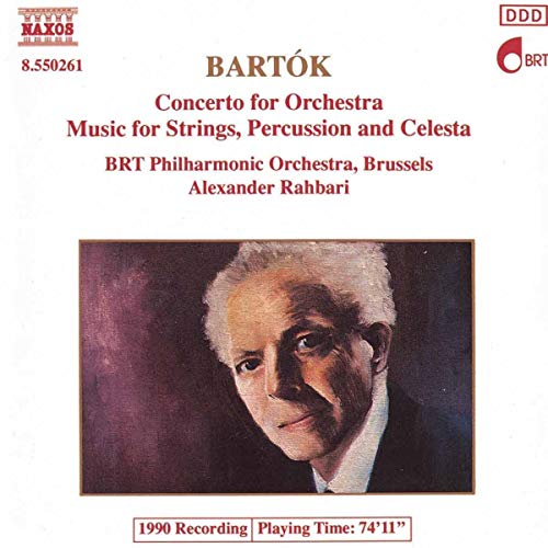 CD cover featuring a portrait of composer Béla Bartók and text details.