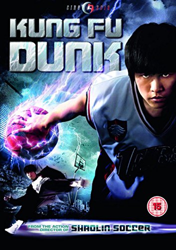 DVD cover for "Kung Fu Dunk" featuring a basketball and athlete.