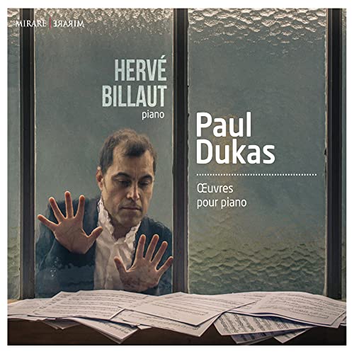 CD cover: Hervé Billaut portrait with piano sheet music foreground.