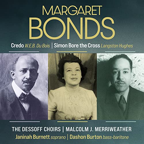 CD cover featuring portraits of Margaret Bonds, W.E.B. Du Bois, and Langston Hughes.
