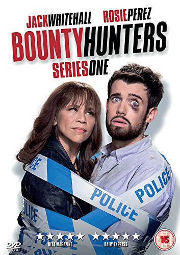DVD cover for "Bounty Hunters: Series One" featuring Jack Whitehall and Rosie Perez.
