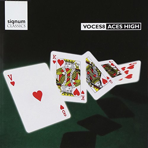 CD cover for “Aces High” by Voces8 featuring playing cards.