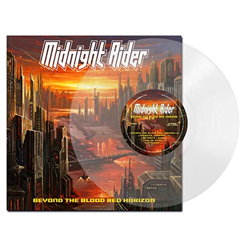 Vinyl record of "Midnight Rider" album with cityscape cover art.