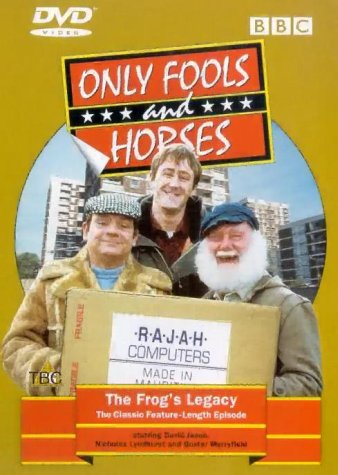 “Only Fools and Horses” DVD cover featuring Del Boy, Rodney, and Uncle Albert.