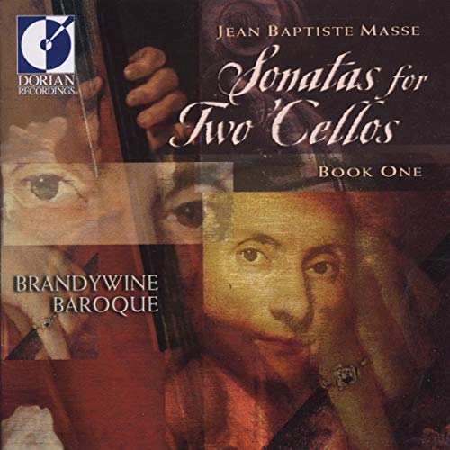 CD cover for Baroque cello sonatas by Masse, featuring portraits.