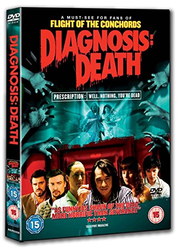 "Diagnosis Death DVD case with red title and group of people on the cover."