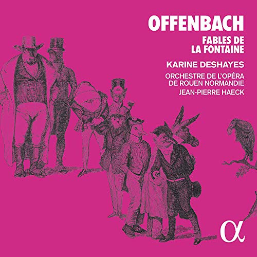 A pink CD cover with black illustrations of people and animals, and white text.