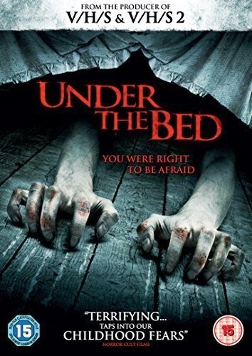 DVD cover for "Under The Bed" showing bloody hands reaching from under a bed.