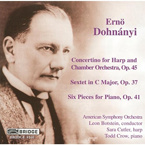 CD cover featuring a black and white portrait of Ernő Dohnányi with purple text.