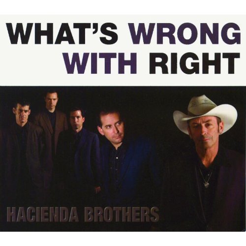"Album cover featuring five men, one wearing a cowboy hat, against a dark background."