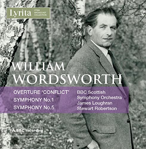 CD cover featuring portrait of William Wordsworth and orchestral details.