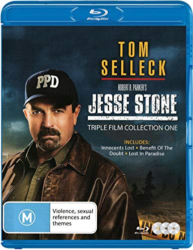 Blu-ray cover featuring Tom Selleck as Jesse Stone, a police detective.