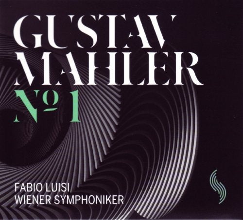 Mahler Symphony No. 1 vinyl record cover with abstract black and white design.