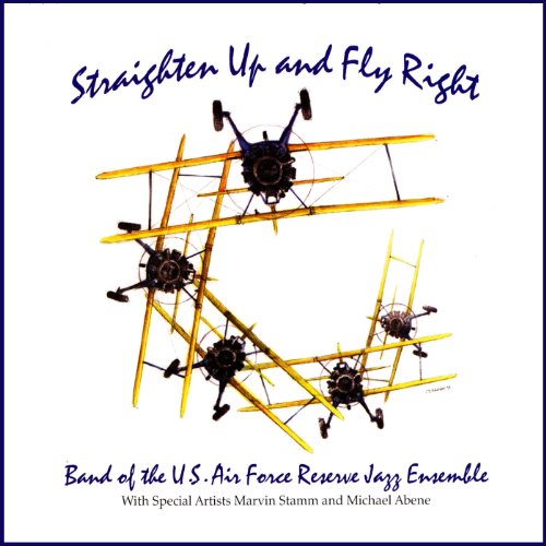 CD cover: vintage airplanes illustration for "Straighten Up & Fly Right.