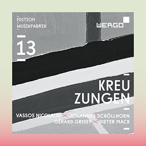 "Album cover with abstract black, white, and gray design and white text on gradient background."