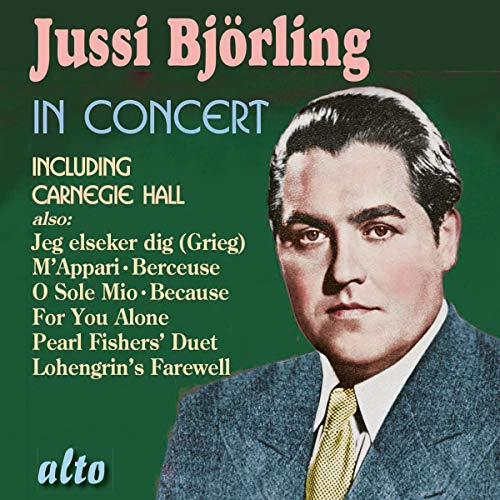 CD cover featuring a portrait of opera singer Jussi Bjorling in a suit.