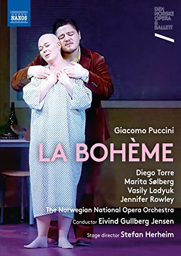 La Bohème DVD cover featuring two opera singers in costume.