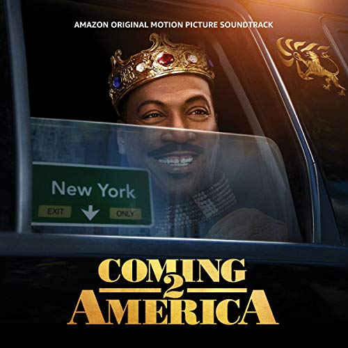 “Coming 2 America” soundtrack CD cover featuring Eddie Murphy wearing a crown.