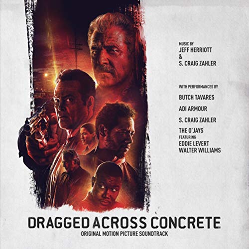 Record cover featuring several men, including Mel Gibson, with film title.