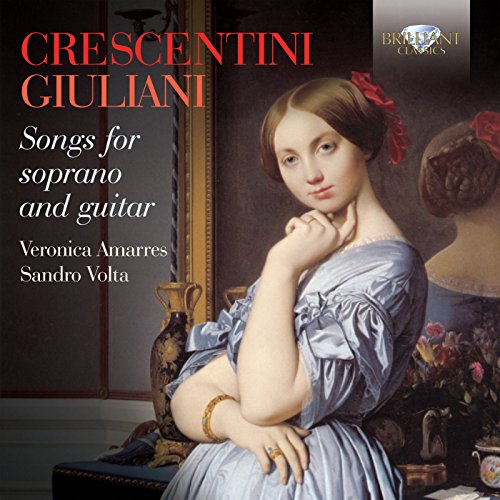 "CD cover featuring a painting of a woman in a blue dress."
