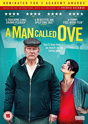 DVD cover for “A Man Called Ove” featuring two people looking opposite directions.