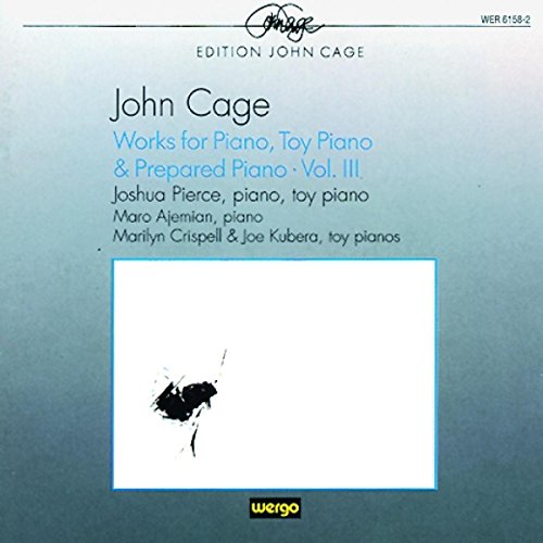 CD cover for John Cage’s “Works for Piano, Vol. 3” with bird image.