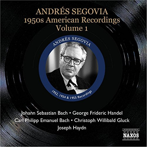 CD cover featuring a portrait of Andrés Segovia, a classical guitarist.