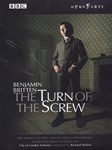 DVD cover for Britten’s “The Turn of the Screw” opera, a young man pictured.