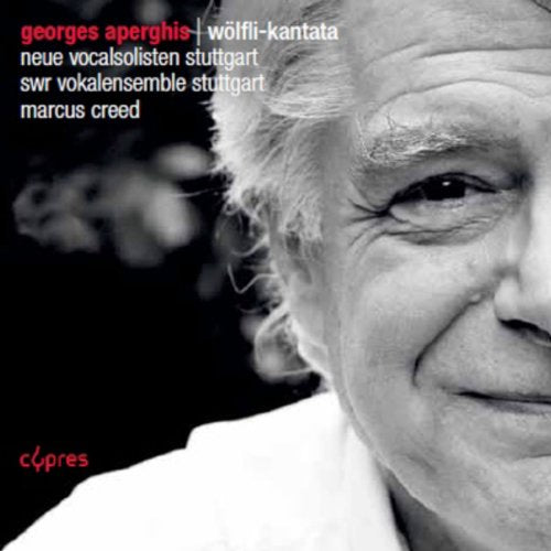"CD cover featuring a black-and-white close-up of an older man's face."