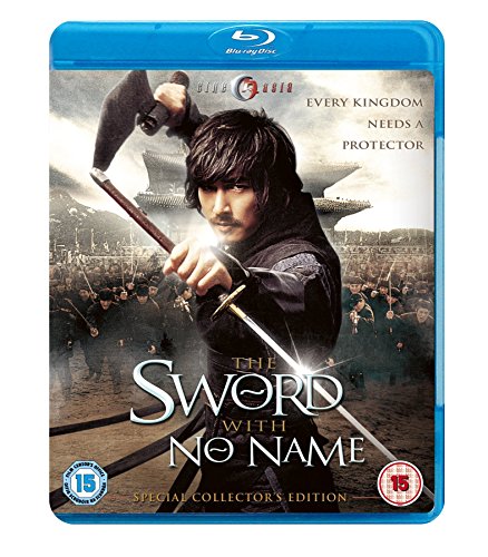Blu-ray case for "The Sword With No Name" featuring a warrior with a sword.