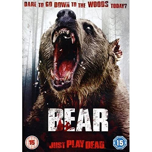 DVD cover featuring a snarling bear with its mouth wide open in a forest.