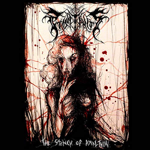 Dark, distressed album cover with a distorted figure and red splatters.