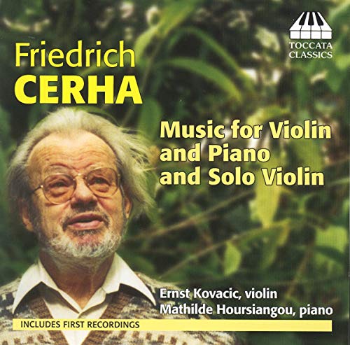 CD cover featuring portrait of composer Friedrich Cerha and text details.