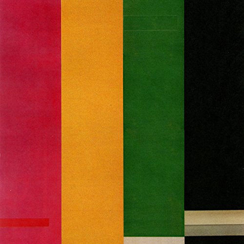 Record cover with vertical red, yellow, green, and black color blocks.