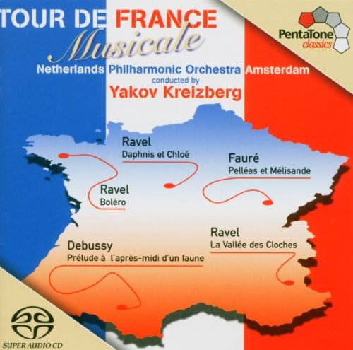 A CD cover featuring a map of France with musical piece locations.