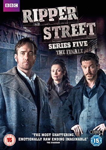 "Ripper Street Series 5 DVD cover featuring three main characters in Victorian attire."