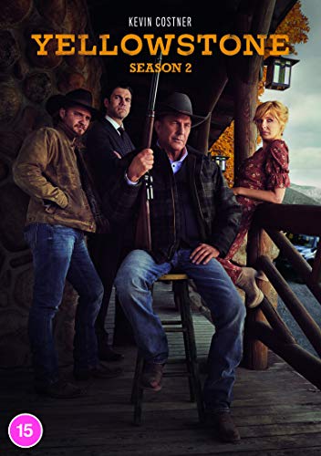 Yellowstone" Season 2 DVD cover featuring Kevin Costner and cast members.