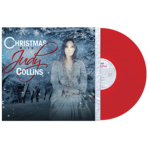 Judy Collins “Christmas With Judy Collins” vinyl record, red disc visible.