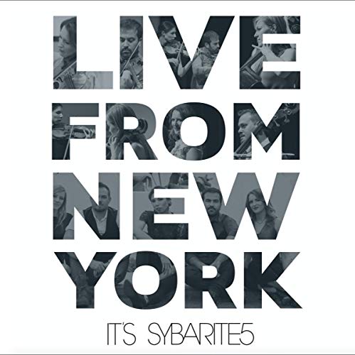 The alt text for the image is: "Album cover with 'LIVE FROM NEW YORK' text filled with musicians."