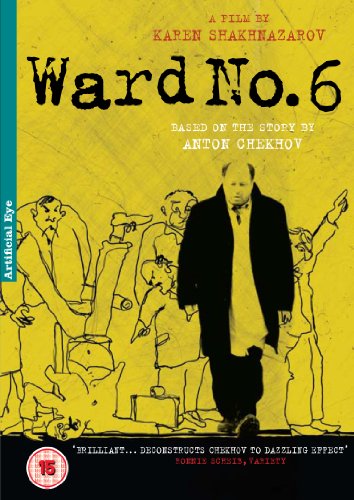 DVD cover for "Ward No.6" with yellow background and black illustrations.