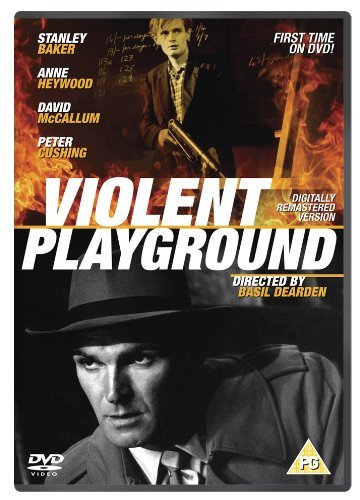 DVD cover for "Violent Playground" with black and white and orange images.
