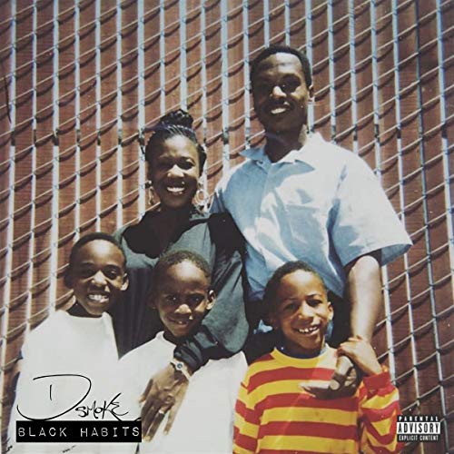D Smoke album cover: family portrait in front of a chain-link fence.