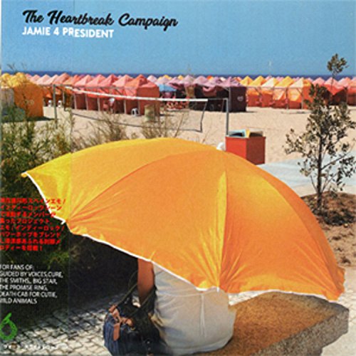 Album cover featuring a person sitting under a large orange umbrella on a beach.