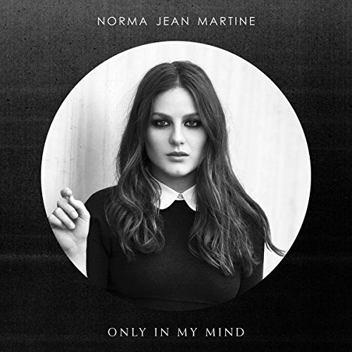 "Album cover with black and white portrait of a woman, 'Norma Jean Martine - Only In My Mind'."