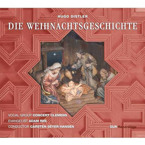 CD cover: Nativity scene framed by a red, star-shaped pattern.