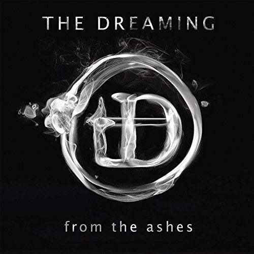 "Album cover with 'D' made of smoke on a black background."